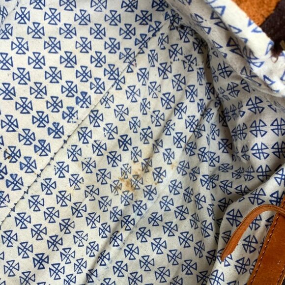 Guatemalan Leather/Textile Zip Top Overnight Duffle Bag - Picture 15 of 16